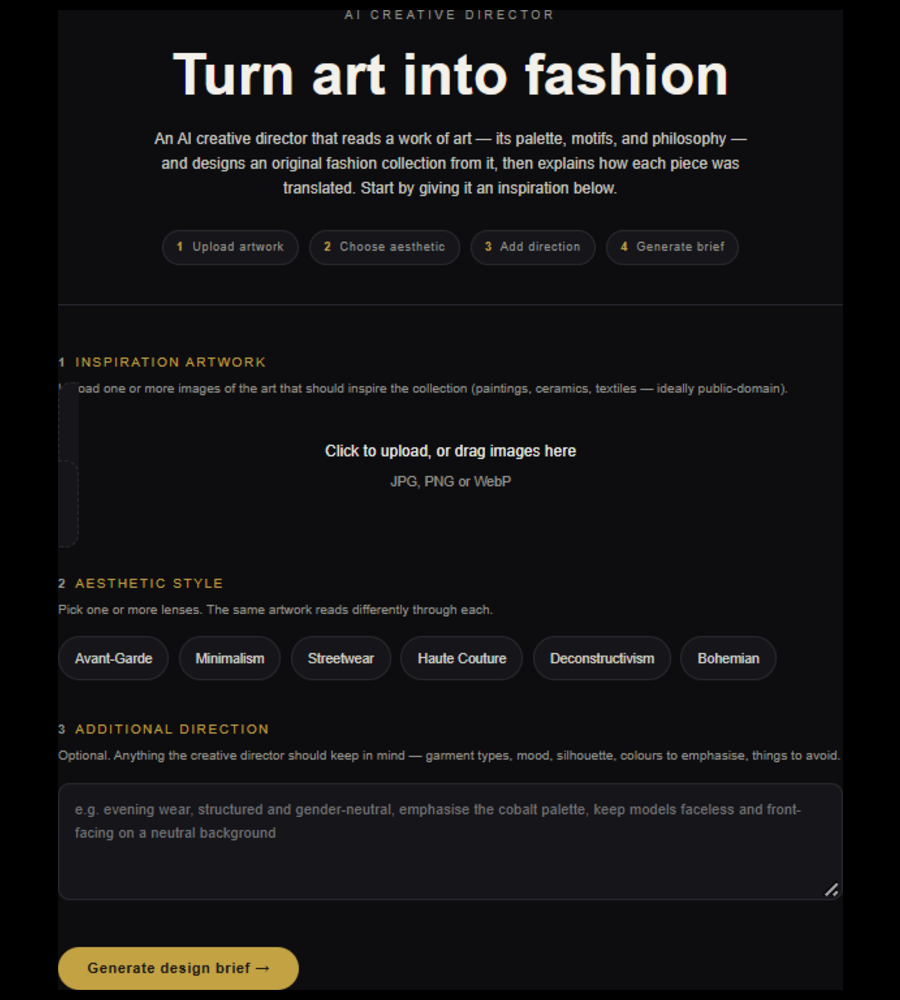Turn art into fashion interface